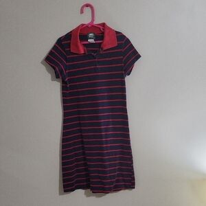 Roots Blue and Red Polo Dress Casual Short Sleeve